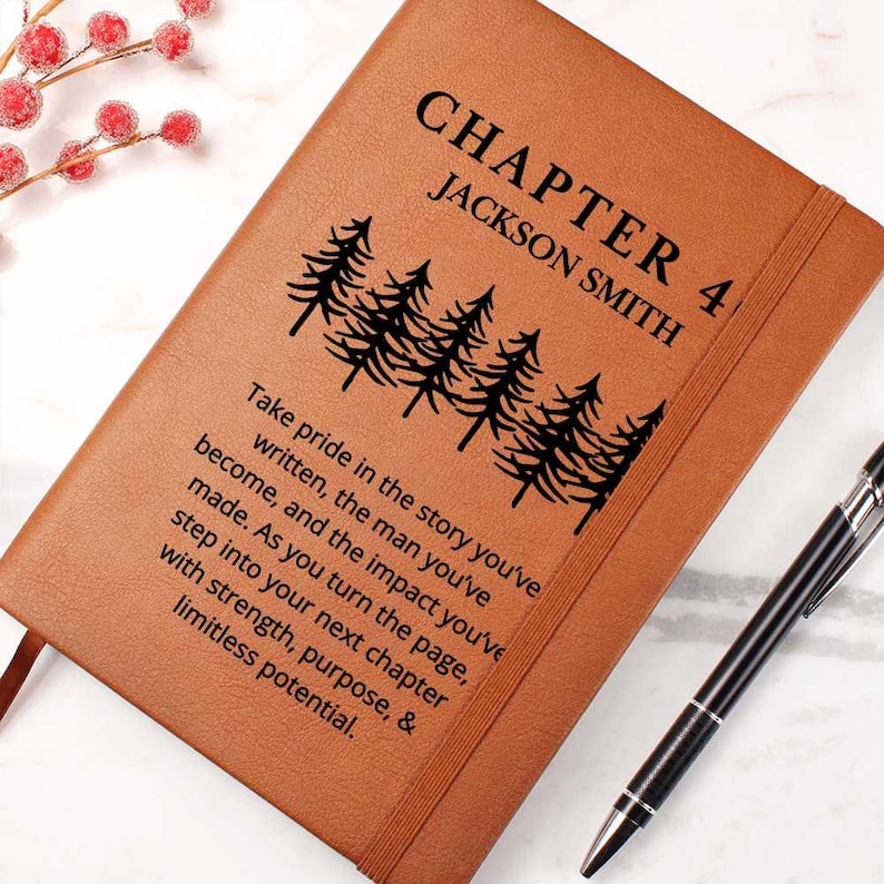 40th Birthday Gift, Turning Forty Notebook, 40 Years Old Gift for Him, Chapter 40th Birthday Gift, Men Custom Name Journal Father Uncle Gift