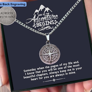To My Man 316L Steel Compass Necklace, Love Gift for Him, Romantic Gift for  Boyfriend Birthday, Sentimental Gifts for Him Long Distance Relationship