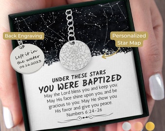 Baptized In Christ Custom Star Map By Date Keychain, Men Baptism Keychain, Adult Baptism Gift, Christian Baptism Gift, Christian Keychains