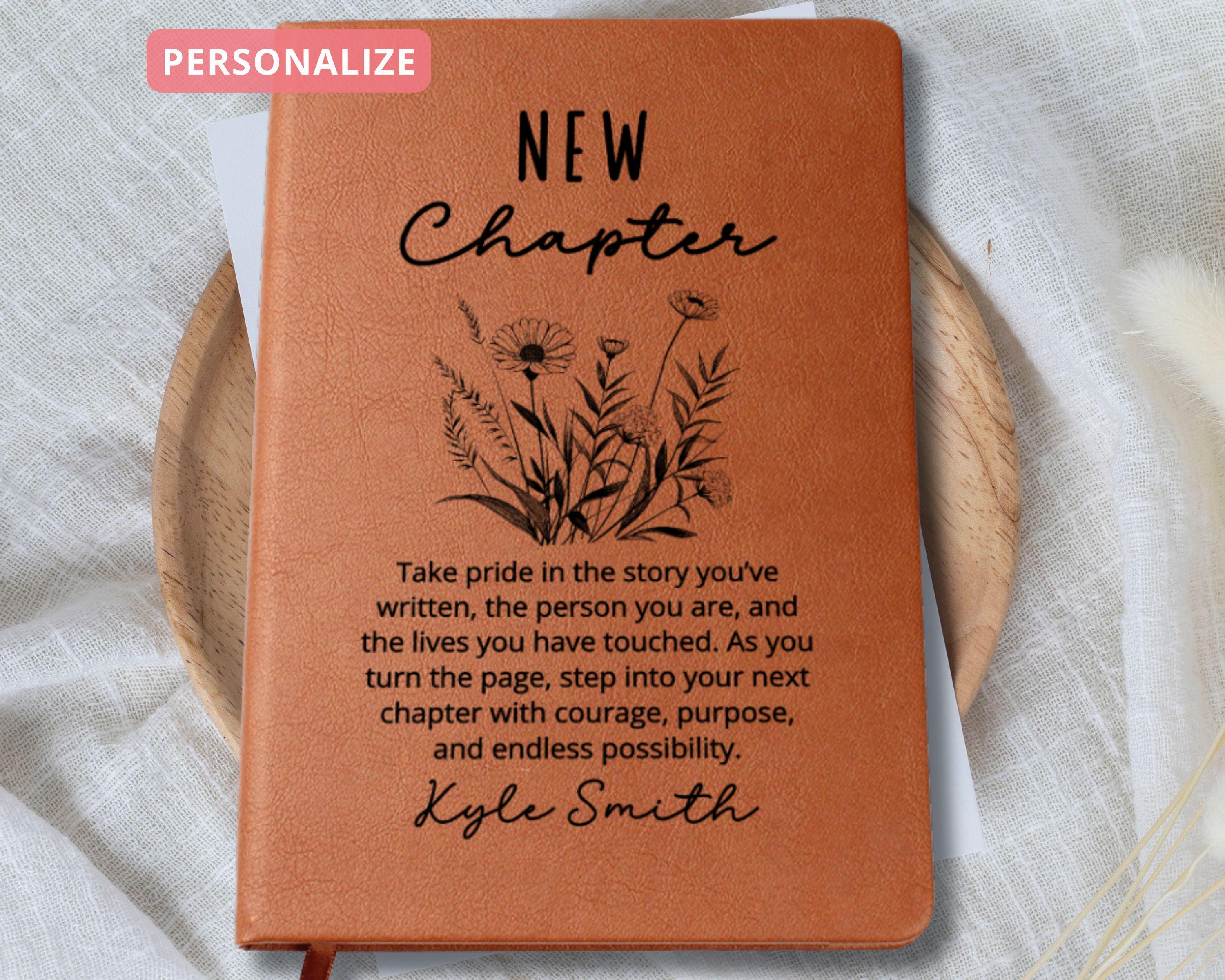 New Chapter Custom going away gift for coworker - Personalized Gift for Boss Leaving New Job Gift, Retirement Farewell Present for Work Wife