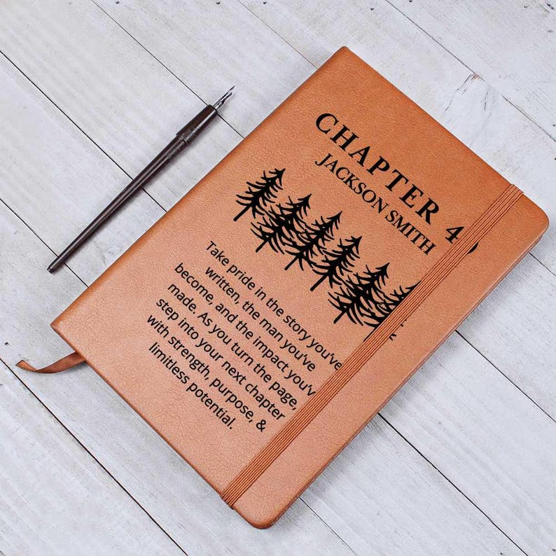 40th Birthday Gift, Turning Forty Notebook, 40 Years Old Gift for Him, Chapter 40th Birthday Gift, Men Custom Name Journal Father Uncle Gift