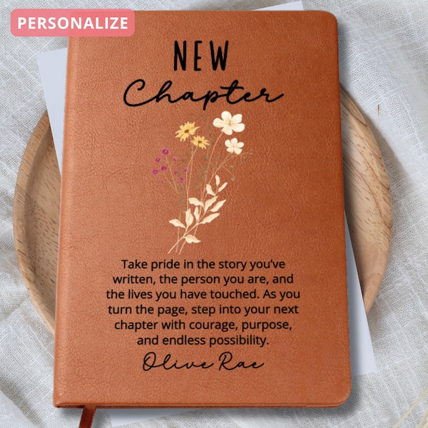 New Chapter Custom Going Away Gift for Friend, Personalized Gift for Boss Leaving New Job Gift for Work Wife BFF Retirement Farewell Present