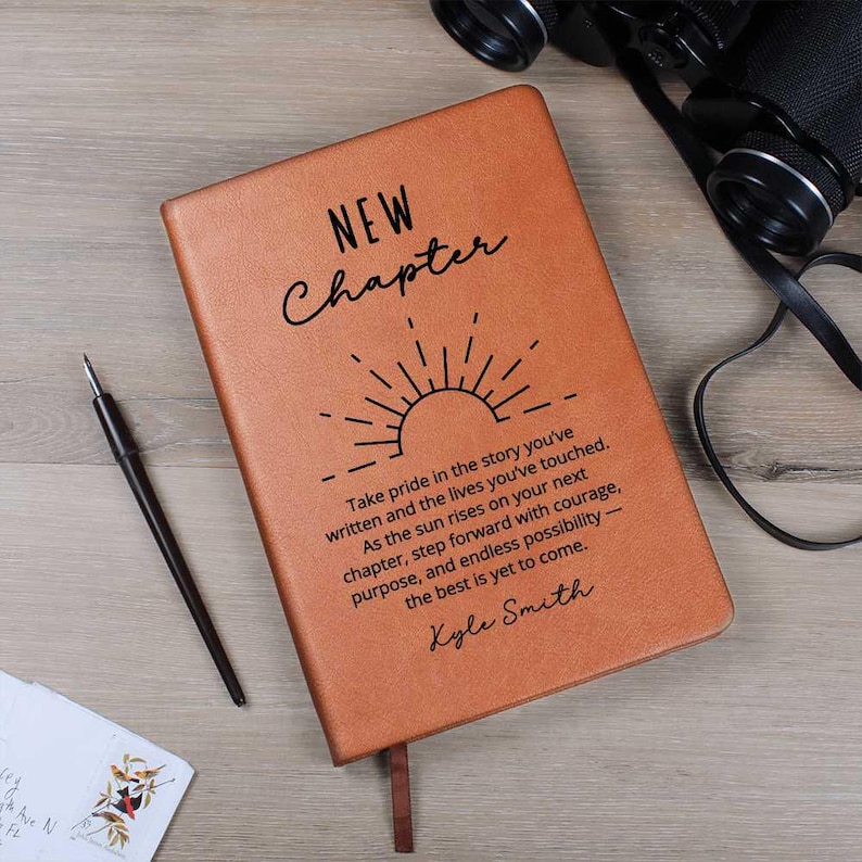 Personalized New Chapter Notebook, Encouragement Gift for Women Men ...