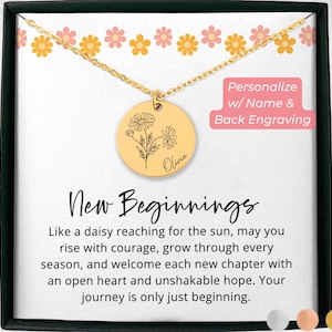 New Beginnings Gift for Her, Divorced Gift New Job Break up Gift Necklace Moving Gift Back to School Clean Slate New Chapter Gifts for Women