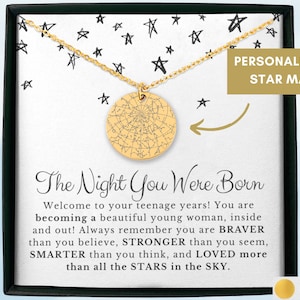Personalized 13th Birthday Gift, Custom Star Map Gift for 13 Year Old Girl, 13th Birthday Girl, Official Teenager, Thirteenth Birthday