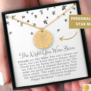 Custom Star Map Personalized Birthday Gift For Best Friend Female Birthday, 30th Birthday Gift for Women Best Friend, 40th Birthday Gift