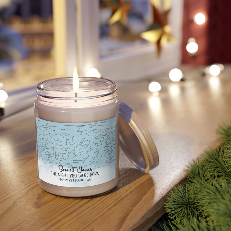 Night You Were Born Custom Star Map by Date Candle Gift for - Etsy