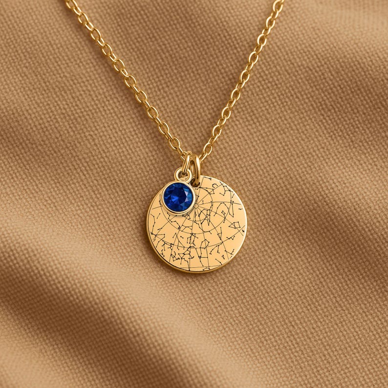 21st Birthday Gift for Her Custom Star Map By Date Birthstone Necklace, 21 Birthday Gift For Her, Personalized Gift 21St Birthday Gift Box image 12