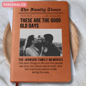 Family Memories - Custom Family Heirloom Memory Book - Personalized Journal - Family Stories Notebook - New Parents Gift - Family Reunion