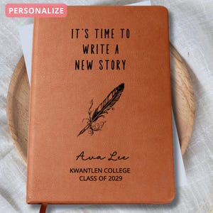 Personalized College Graduation Hardcover Notebook Gift for Students, Custom Personalized Journal With Name and School Going Away Gifts