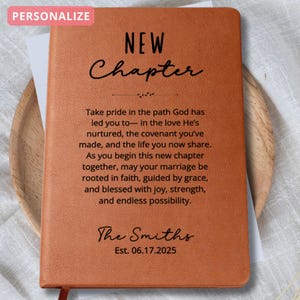 Christian Wedding Gift for Couple | Personalized Faith Journal With ...