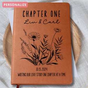 Love Letters Journal - Personalized Couples Notebook - Custom First Anniversary Paper Gift for Husband Wife - Memories Together