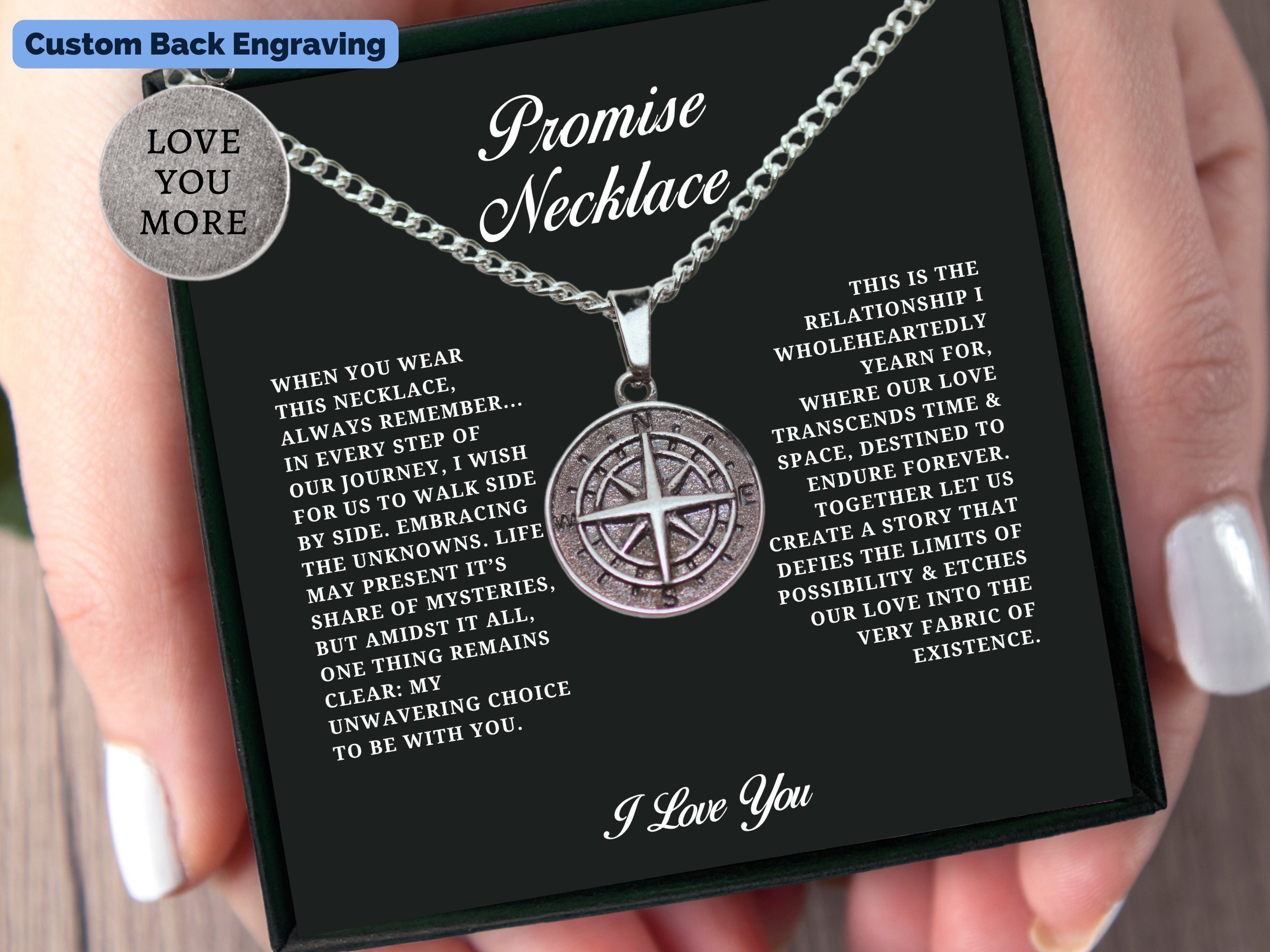 Promise Necklace For Him Promise Gifts For Him Boyfriend Promise Necklace  Gift For Boyfriend Guy Valentine