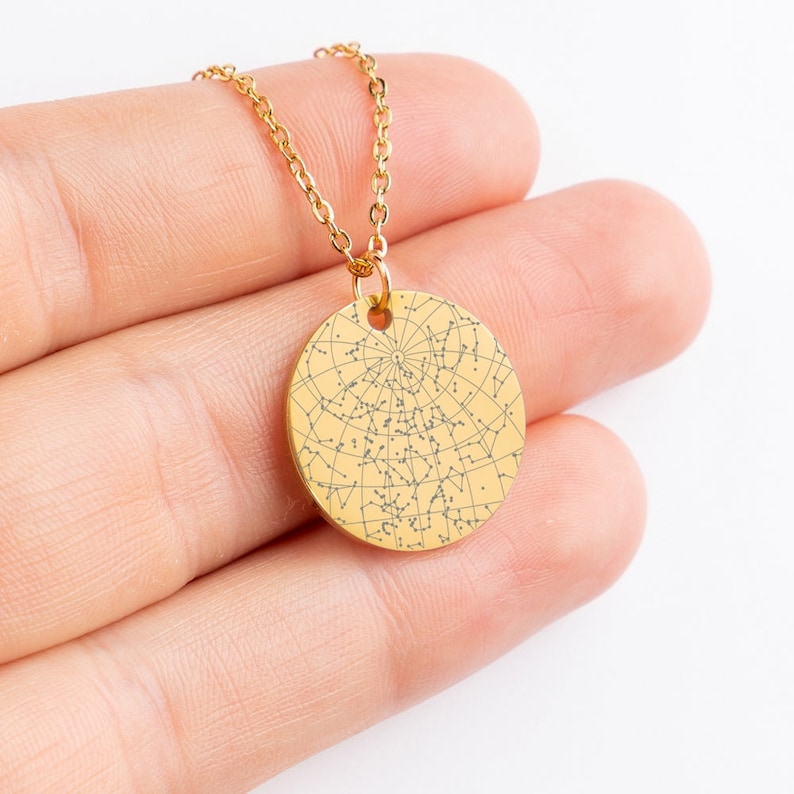 13th Birthday Gift Night You Were Born Custom Star Map By Date Necklace