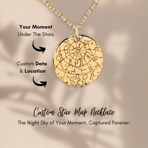 13th Birthday Star Map Necklace, Personalized 13th Birthday Gift for Her, The Day You Were Born Keepsake, Gift for Daughter or Granddaughter image 2