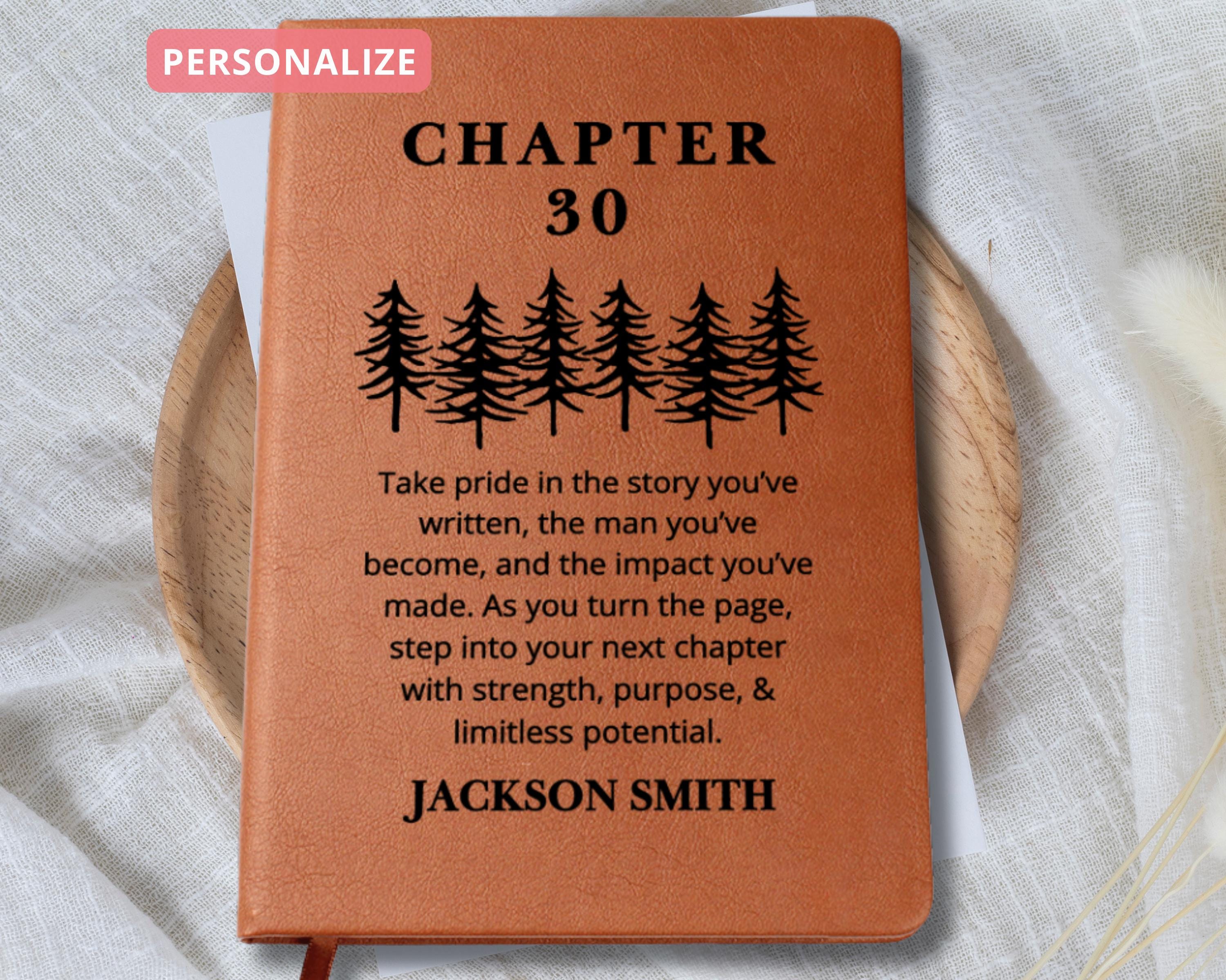 Personalized 30th Birthday Gift, New Chapter Name Journal, Turning Thirty Notebook, 30 Years Old Gift 30th Gifts Ideas for Him Gifts for Men