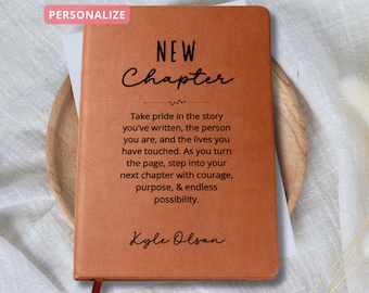 New Chapter Custom Going Away Gift for Coworker Graduation Gift Personalized Gift for Boss Leaving New Job Gift, Retirement Farewell Present