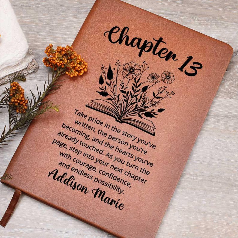 13th Birthday Gift for Girl, Personalized Journal for Her, Custom Name Notebook, Keepsake Memory Book, Sweet 13 Birthday Present