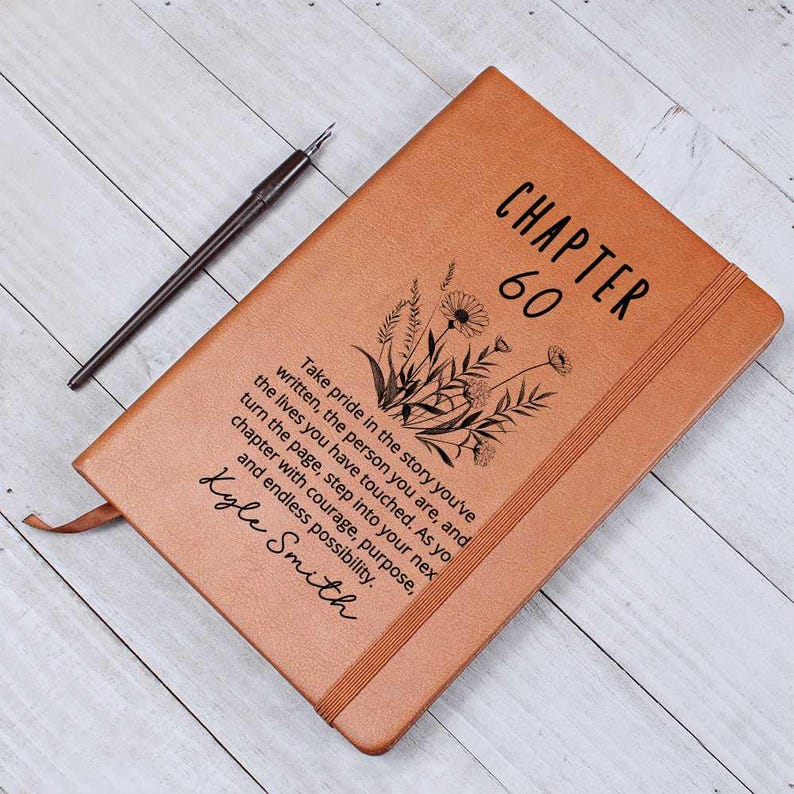 60th Birthday Gift, Turning Sixty Notebook, 60 Years Old Gift for Her or Him, Birthday keepsake, 60th, 60th Gift for her, 60th Name Journal