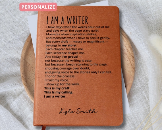 I Am a Writer Personalized Journal – Custom Name Author Notebook for Creative Writing