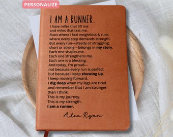 Runner Motivation Journal | Personalized Running Gift for Him or Her