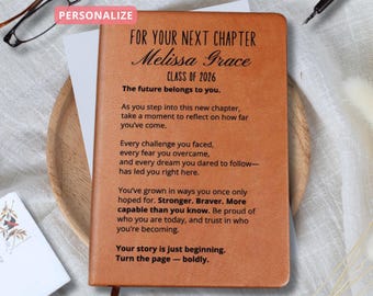 Regalo de graduación para hija: Diario personalizado, Clase de 2026, Cuaderno de recuerdo con nombre personalizado, Regalo para graduadas de secundaria y universidad