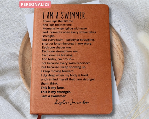 Personalized Swimmer Gifts Motivation Journal