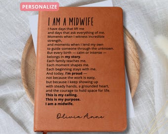 Personalized Midwife Gift Custom Name Journal