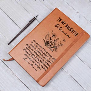 Personalized Daughter Journal • Vegan Leather New Chapter Gift • Back to College Notebook • Graduation Keepsake • Custom Name Diary