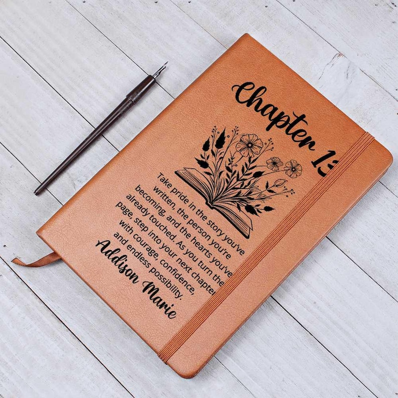 13th Birthday Gift for Girl, Personalized Journal for Her, Custom Name Notebook, Keepsake Memory Book, Sweet 13 Birthday Present