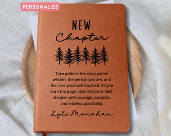 Personalized New Chapter Journal - Retirement Gift for Men & Women, Coworker Gift, Boss Gift, Nurse Retirement Corporate Gift Custom Journal
