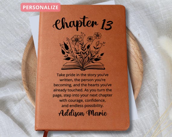 13th Birthday Gift for Girl, Personalized Journal for Her 13 Birthday Gifts Custom Name Notebook, Keepsake Memory Book, Book Gift for Tweens