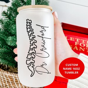 Personalized Chiropractor Tumbler Cup, Chiropractor Gifts, Chiropractic Gifts, Chiropractor Graduation Gift, Spinal Surgeon Gift Chiro Squad