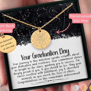 Gepersonaliseerde afstudeercadeau aangepaste sterrenkaart op datum ketting grad cadeau voor haar, verpleegster, student verpleegkunde, medisch student, leraar, advocaat