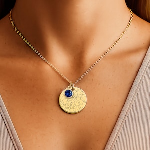 21st Birthday Gift for Her Custom Star Map By Date Birthstone Necklace, 21 Birthday Gift For Her, Personalized Gift 21St Birthday Gift Box image 9