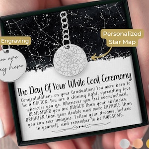 First White Coat Ceremony Gifts Custom Star Map By Date Keychain Pharmacy Student Doctor Gift Dental School Graduation Gift Pa Student Gift