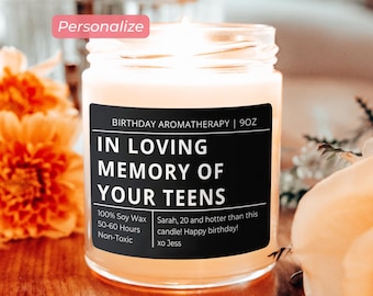 Funny 20th Birthday Gift Candle - Personalized Best Friend Gag Gift for Him or Her - Custom Milestone Present for Turning 20 Friendship Gift