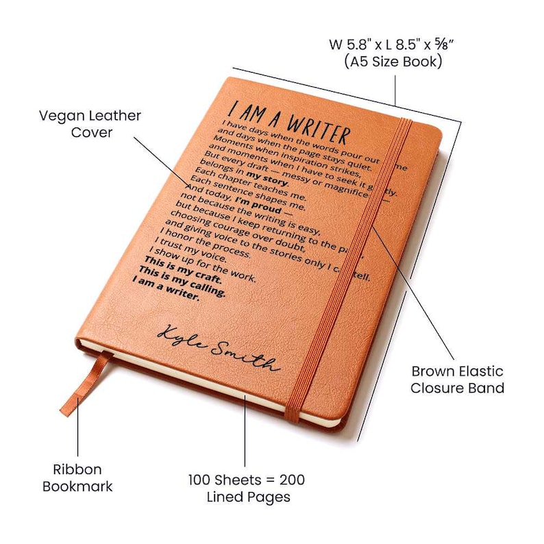 I Am a Writer Journal • Personalized Author Notebook