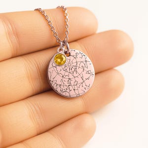 21st Birthday Gift for Her Custom Star Map By Date Birthstone Necklace, 21 Birthday Gift For Her, Personalized Gift 21St Birthday Gift Box image 4