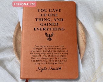 Personalized Sobriety Journal Sober Gift for Him or Her Custom Name Notebook Sober Birthday Gift for Men Women Celebrate Sobriety Milestones