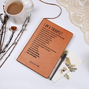 Personalized Therapist Journal Gift, Mental Health Counselor Affirmation Notebook for Office image 9