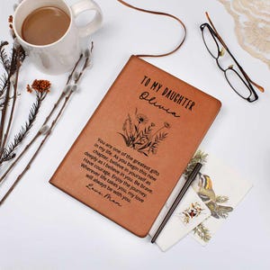 Personalized Daughter Journal • Vegan Leather New Chapter Gift • Back to College Notebook • Graduation Keepsake • Custom Name Diary