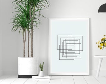 Abstract Printable Line Art | Simple Modern Minimal Print | Printable Decor | Digital Download | Gift | Geometric Motif | Angular Pattern