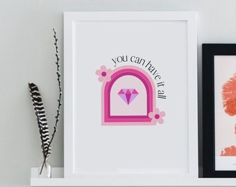 Motivational Printable Wall Art | Simple Modern Minimal Print | Boho Decor | Typography Quote | Digital Download | Nursery Kids Room Gift