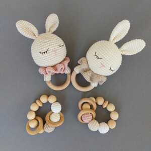 Handmade Baby Rattle/Crocheted Baby Rattle/Grasping Toy/Montessori Hand Toy/Amimigurumi Baby Rattle/Gift for Newborns