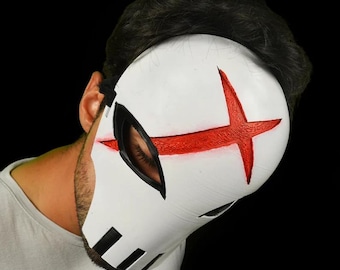 Red X Superhero Full Face Costume Mask Superhero Costume Mask Adjustable to Face | Color Option