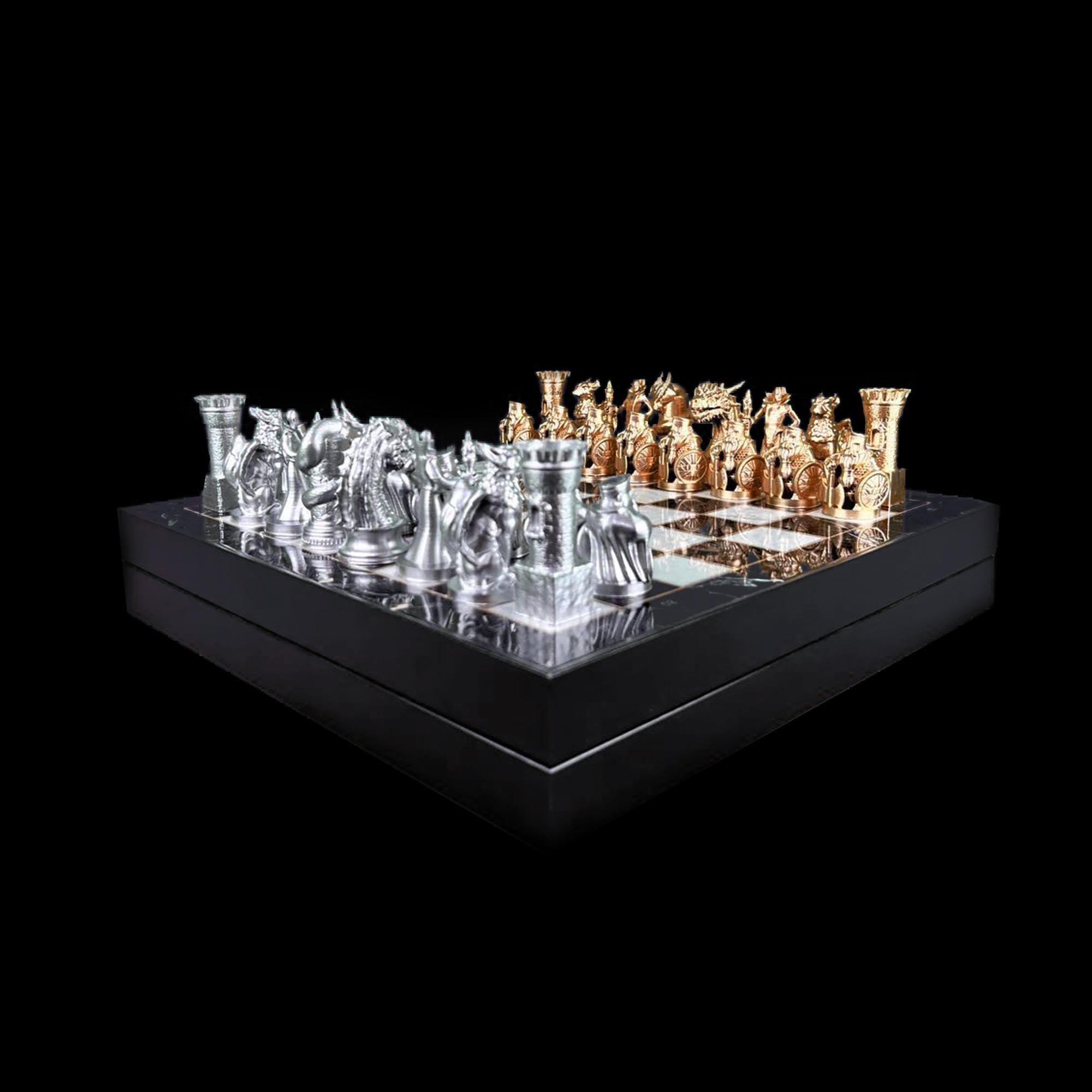 Personalized Dragon Chess Set: VIP Resin Chess Game, Marble Board ...