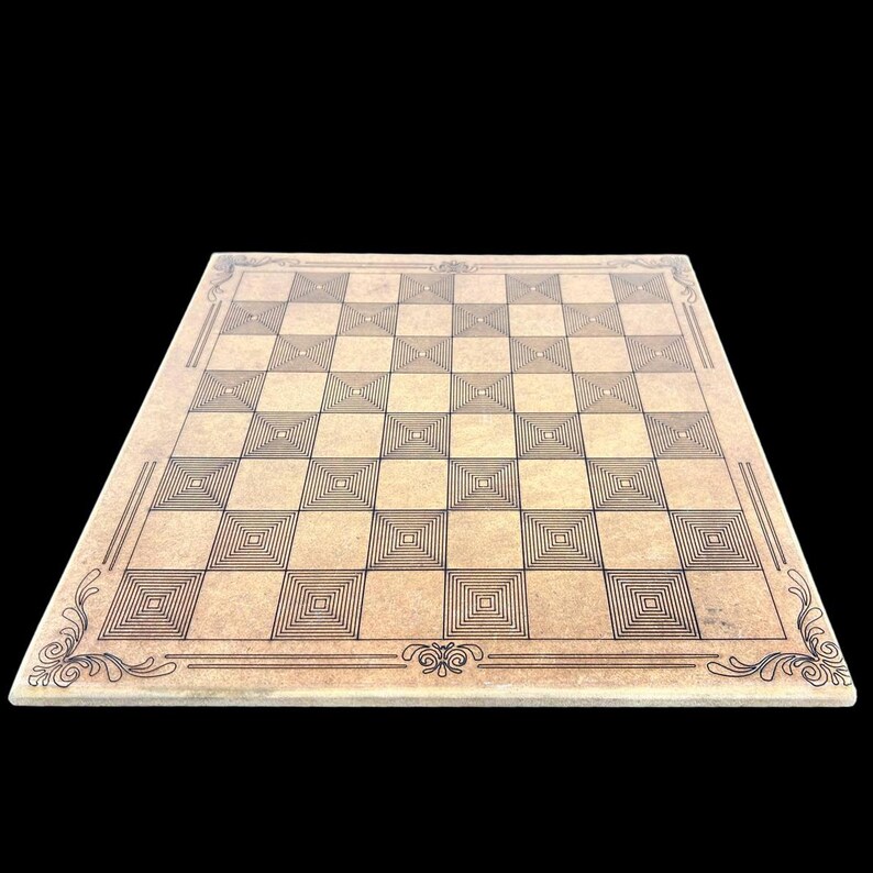 Wooden Chessboard With Chest: Marble Pattern Personalized Chess Table ...