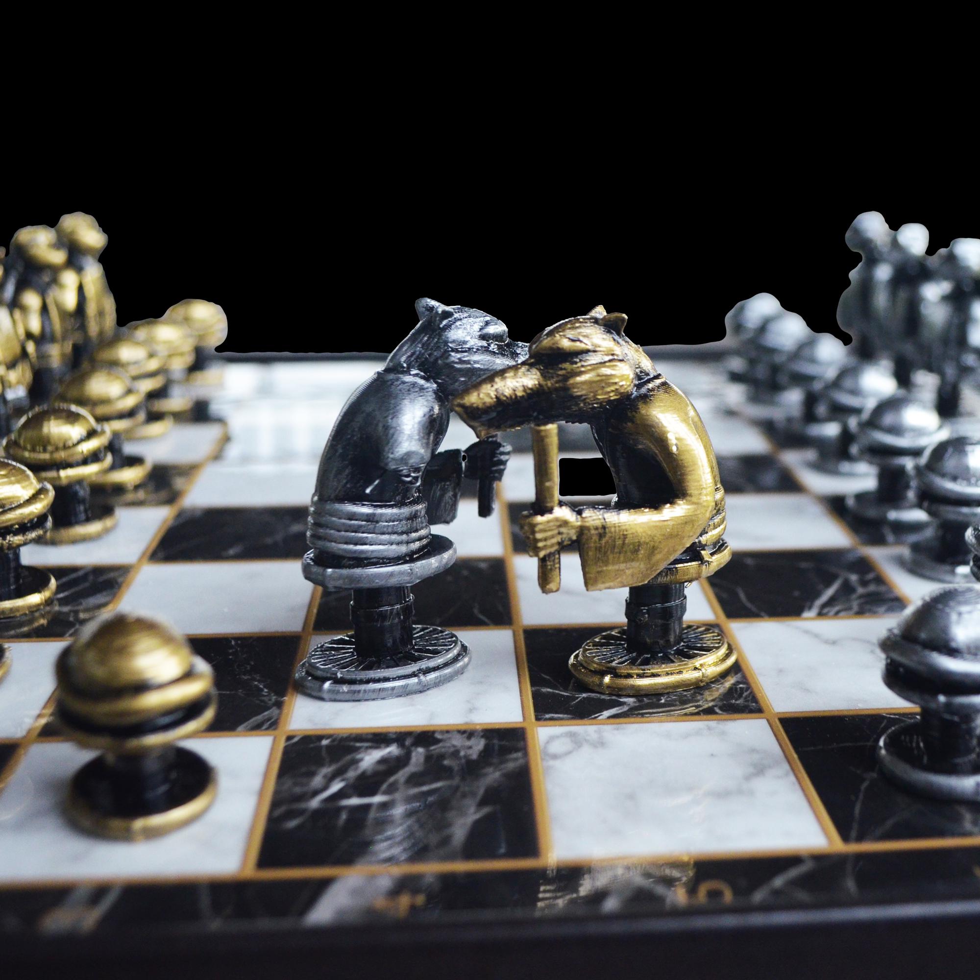 Ninja Turtle Chess Set: 14-inch Marble Board, Ninja Pieces - Etsy
