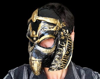 Anubis Mask: Handmade Egyptian Pharaoh Cosplay Mask with Color Options